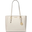 Michael Kors kožená kabelka Charlotte large 3 v 1 light cream multi