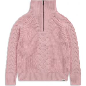 Bergans of Norway Дамски вълнен пуловер Bergans Women's Milde Knitted Wool Half Zip Merino jumper - Faded Pink - размер XL (105-7691-0315)