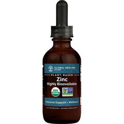 Global Healing Цинк 7.5 mg 59.2 ml капки | Global Healing (03073 (ZN-2OZ))