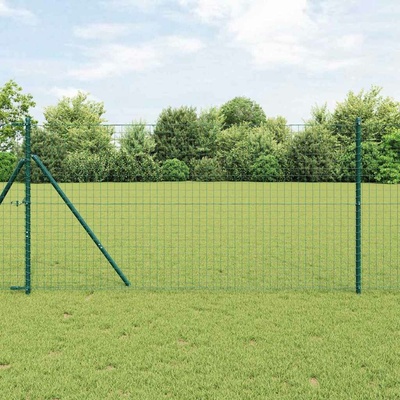 vidaXL Euro plot Zelená 1 x 25 m Železo potažené PVC