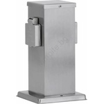  Екстериорен стълб с контакти 2z schuko 230v матов хром ip44 (p5461)