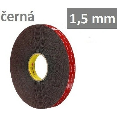 3M VHB 4655 Obojstranne silne lepiaca akrylová páska 1,5 mm 9 mm x 33 m tmavosivá