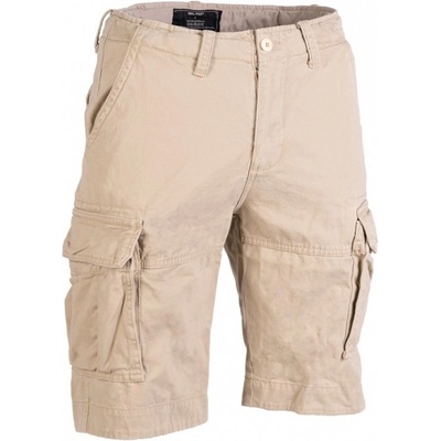 VINTAGE bavlnené predpierané šortky KHAKI