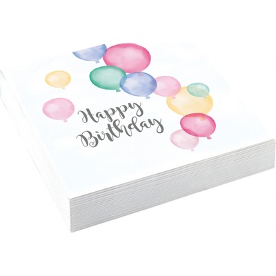 Amscan ubrousky balónky narozeniny 20ks 33x33cm – Zboží Dáma