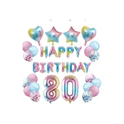 Balónkový set HB duhový číslo 80