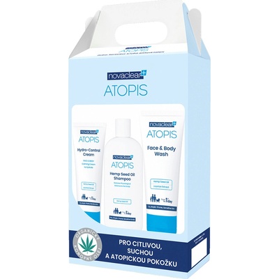 BIOTTER Novaclear Atopis umývací gél 200 ml, šampón 250 ml a hydratačný krém 100 ml Darčekové balenie