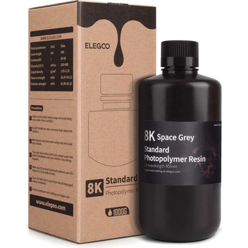Elegoo 8K Standard Resin 1kg, космическо сиво (RS1SG)