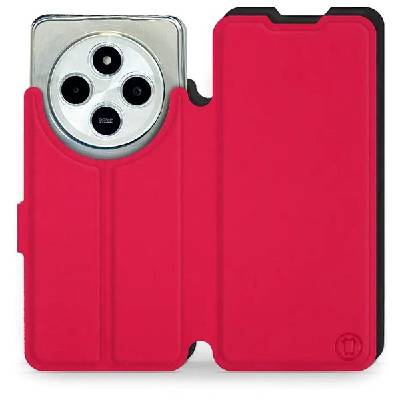 Mobiwear Soft Touch flip knížkové pro Xiaomi Redmi 14C / Poco C75 - Rudé & Černé 5906511391130
