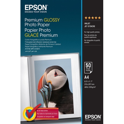 Epson Премиум гланцова фотохартия Epson (A4, 50 листа, 255g)