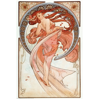 Plagát, Obraz - La Danse Lithographs Series, Alphonse Mucha, 61 × 91.5 cm