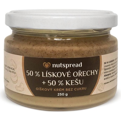 Nutspread Kešu a lískové ořechy 250 g
