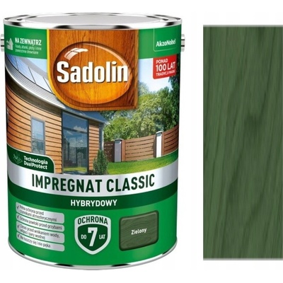 Hybridní impregnace na dřevo Sadolin Classic zelená 4,5 l