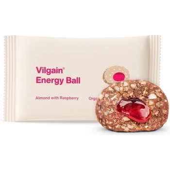 Vilgain Energy Ball BIO mandle s malinovým džemom 30 g