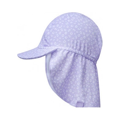 Swim Essentials Klobúčik s ochranou krku s UPF + Leopard fialový