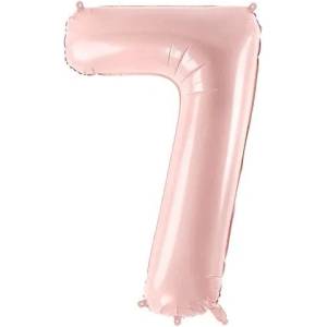 Party Deco Фолиев Балон Цифра, Светло Розово - 72 см - 7 (fb230p-7-081j)