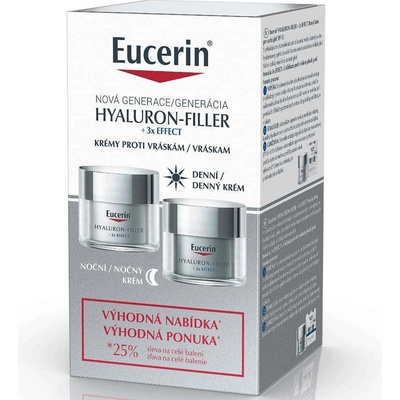 Eucerin Hyaluron-Filler Denný krém 50 ml + Nočný krém 50 ml