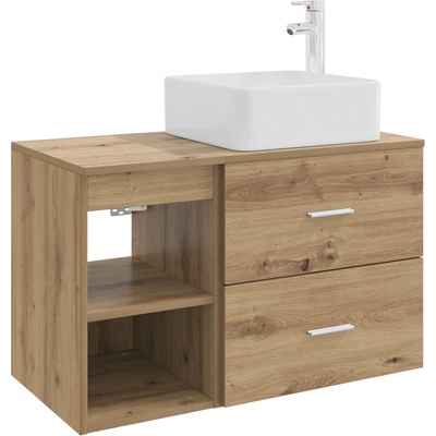 vidaXL Комплект мебели за баня 2 pcs Дъб артизан Инженерна дървесина (3403887)