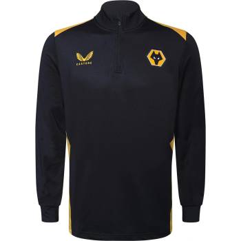 Castore Men's 1/4 Zip Fleece - Caviar/Old Gold