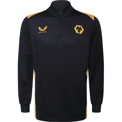 Castore Men's 1/4 Zip Fleece - Caviar/Old Gold