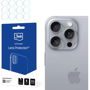 3mk Protection Протектор - Камера за iPhone 16 Pro Max - 3mk - Защита на лещата (4 броя) - Прозрачен
