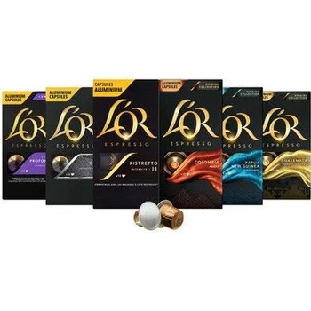 L'OR Pack Colombia Papua Lungo Profondo Guatemala Onyx Ristretto 60 ks