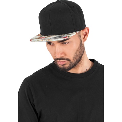 Urban Classics Шапка с козирка в черно Floral Snapback mint one sizeUB-6089F-00348 - Черен, размер one size