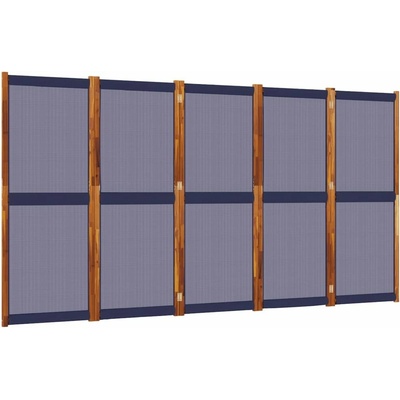 vidaXL Paraván 350 × 180 cm tmavě modrý 5dílný 4003361
