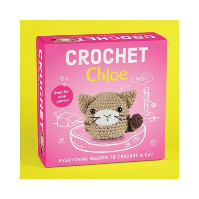 Pil Crochet Kit for Beginners - Chloe the Cat Amigurumi - Complete DIY Kit with Step-By-Step Instructions, Yarn, Hook, Safety Eyes & Stuffing - Make a