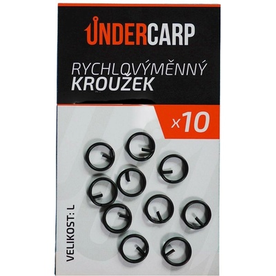 UnderCarp krúžky 10 ks Rýchlovýmenný krúžok L