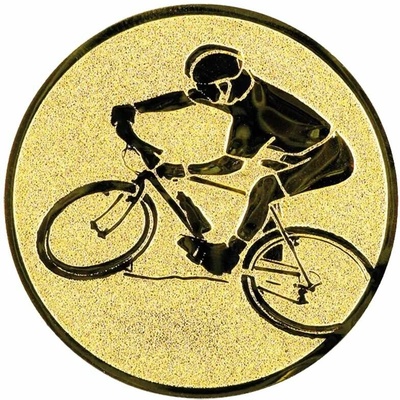 Horská cyklistika: Hliníkový emblém na trofej Ø 50 mm zlatá