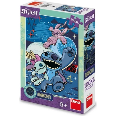 Dino - Puzzle Stitch neon 100XXL - 100 piese