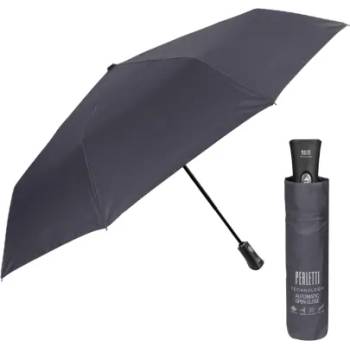 Мъжки автоматичен Open-Close чадър Perletti Technology 21670, Сив