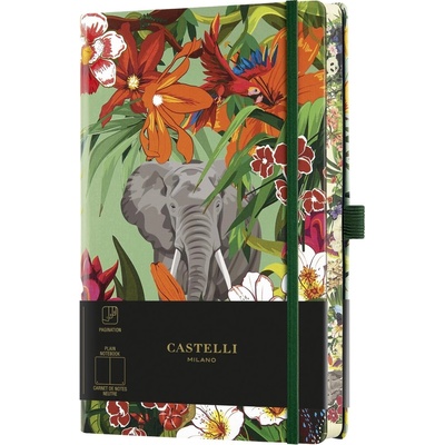 Castelli Бележник Castelli Eden - Elephant, 13 x 21 cm, бели листове (0QC8BI-009)
