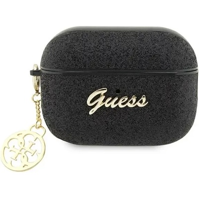 Guess AirPods Pro 2 калъф черен Glitter Flake 4G Charm (GUAP2GLGSHK)