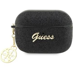 Guess AirPods Pro 2 калъф черен Glitter Flake 4G Charm (GUAP2GLGSHK)
