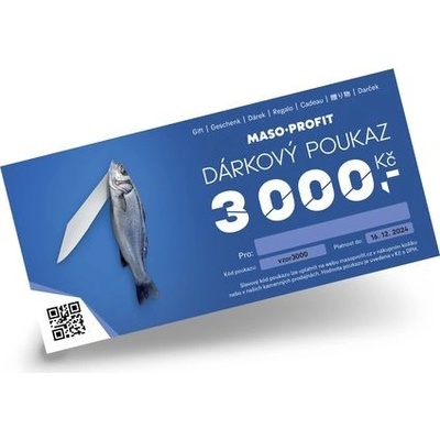 MASO-PROFIT Elektronický Dárkový poukaz 3000 Kč