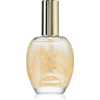 Dripping Gold Born To Shine блестящо масло за тяло цвят Golden 55ml