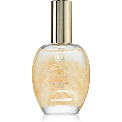 Dripping Gold Born To Shine блестящо масло за тяло цвят Golden 55ml