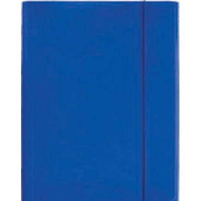Optima Папка с ластик Optima, 3 капака, картон, тъмно синя (26806-А-ТСИН)