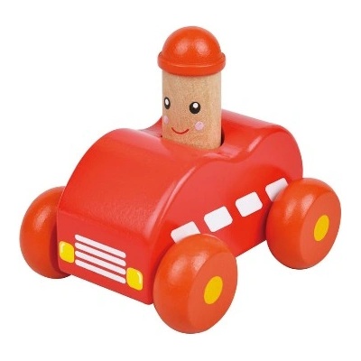 Lelin toys - Бебешка количка със звук Бийп - Червена