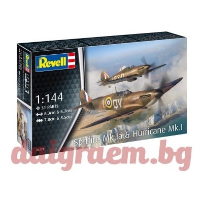 Revell Комплект 2бр. хоби модели REVELL 03771 - Spitfire Mk. Ia & Hawker Hurricane Mk. I (R03771)