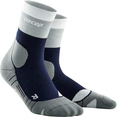 CEP Vysoké outdoorové ponožky LIGHT MERINO dámske marineblue/grey II berry/grey