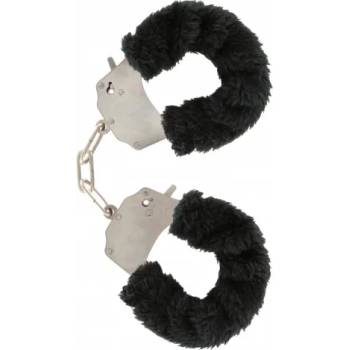Image 1 of ToyJoy Масивни белезници с пух Furry Fun черни