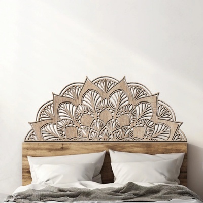 dřevo života Mandala k posteli POTĚŠENÍ Rozměry (cm): 120x48, Zvolte barvu dekoru: Dub Sonoma