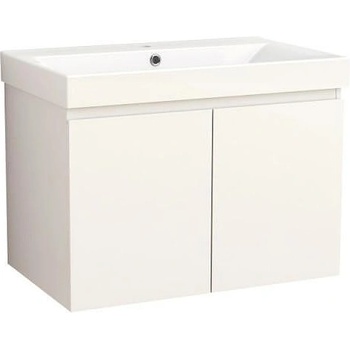 Inter Ceramic Конзолен PVC шкаф ALDENE-75 5155-75W+УМИВ. 5953W-76CM, Inter Ceramic, 56х75.5х46см (5155-75W+УМИВ. 5953W-76CM)