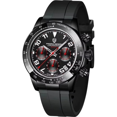 Pagani design Мъжки часовник Pagani Design Wheaten, Кварцов, Хронограф, Черен (PD-1687-BLACK-BLACK)