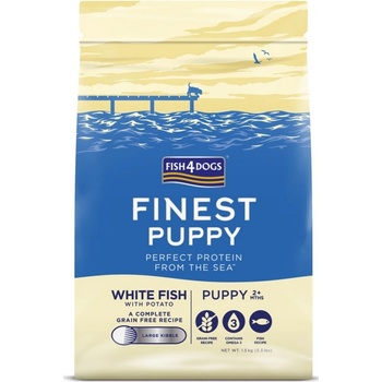 Fish4dogs velké pro štěňátka Finest bílá ryba s bramborami 1,5 kg