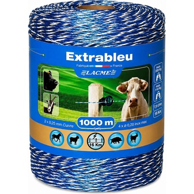Lacme Lanko pro elektrický ohradník EXTRABLEU modro-bílá Délka: 1000 m