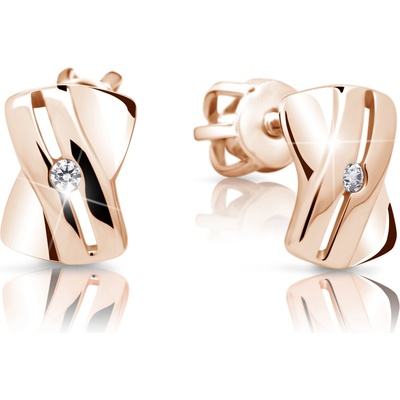 Cutie Jewellery - diamonds Náušnice DZ6482-1628 na šroubek ze zlata s diamanty