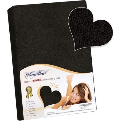 Bellatex Prestieradlo Froté čierna 120x200